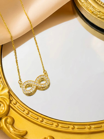 Infinity Necklace with Zirconia