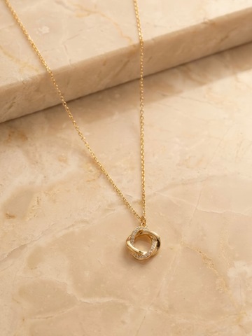 Love Knot Necklace - 18K Gold Plated Pedant