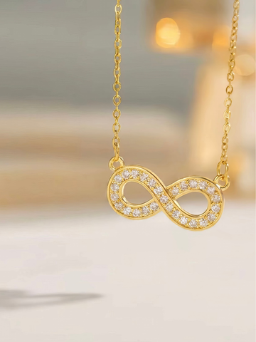 Infinity Necklace with Zirconia