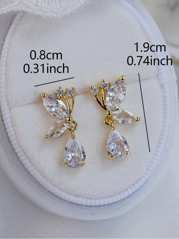 Rhinestone Decor Drop Earrings