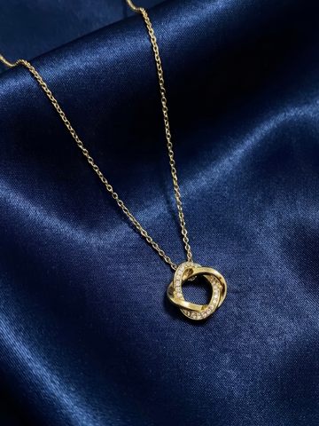Love Knot Necklace - 18K Gold Plated Pedant