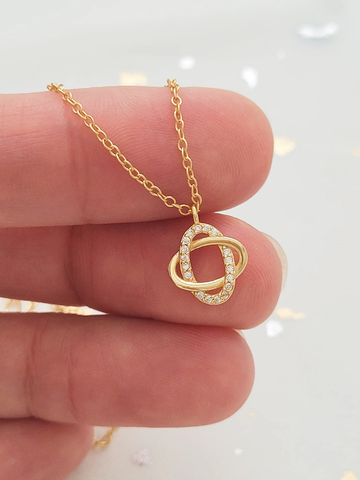 Love Knot Necklace - 18K Gold Plated Pedant