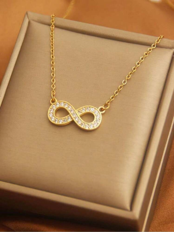 Infinity Necklace with Zirconia