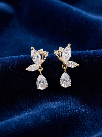 Rhinestone Decor Drop Earrings