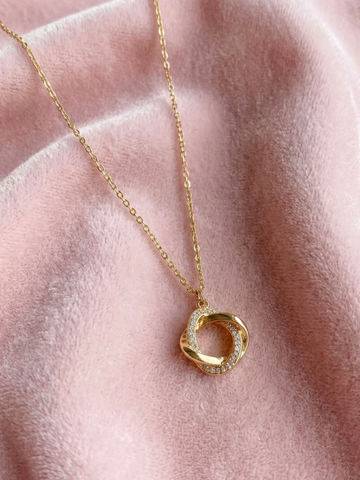 Love Knot Necklace - 18K Gold Plated Pedant