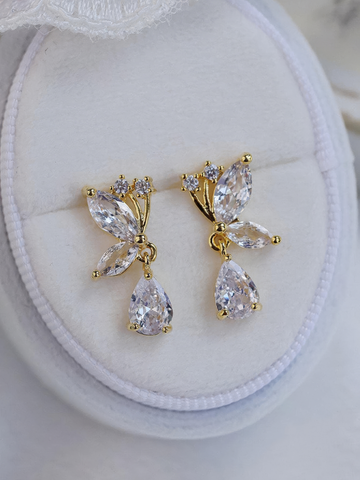 Rhinestone Decor Drop Earrings